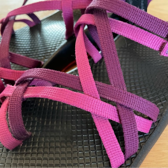 Chaco Purple and Black Strappy Sandals - Picture 6 of 7